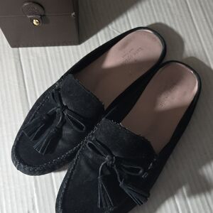 kate spade Black Suede Tassel Slip-On Loafers - Men